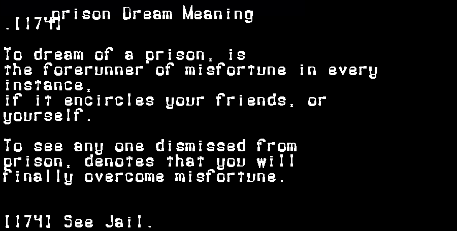 prison dream meaning