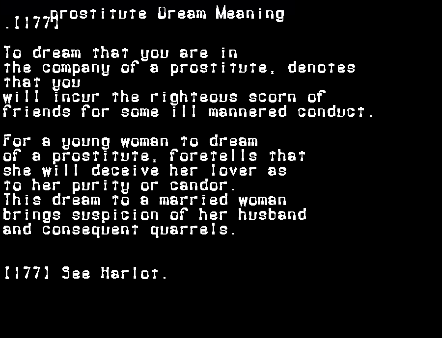 prostitute dream meaning