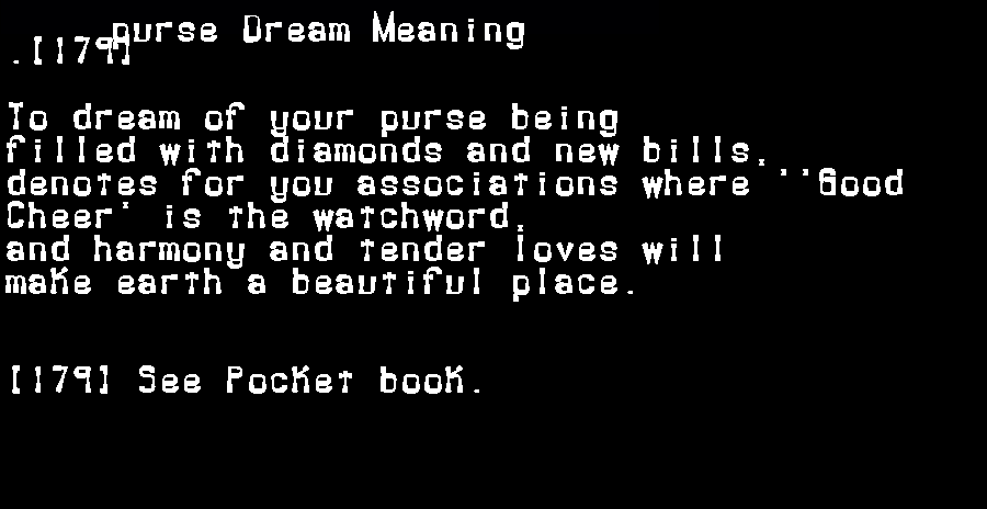 purse dream meaning