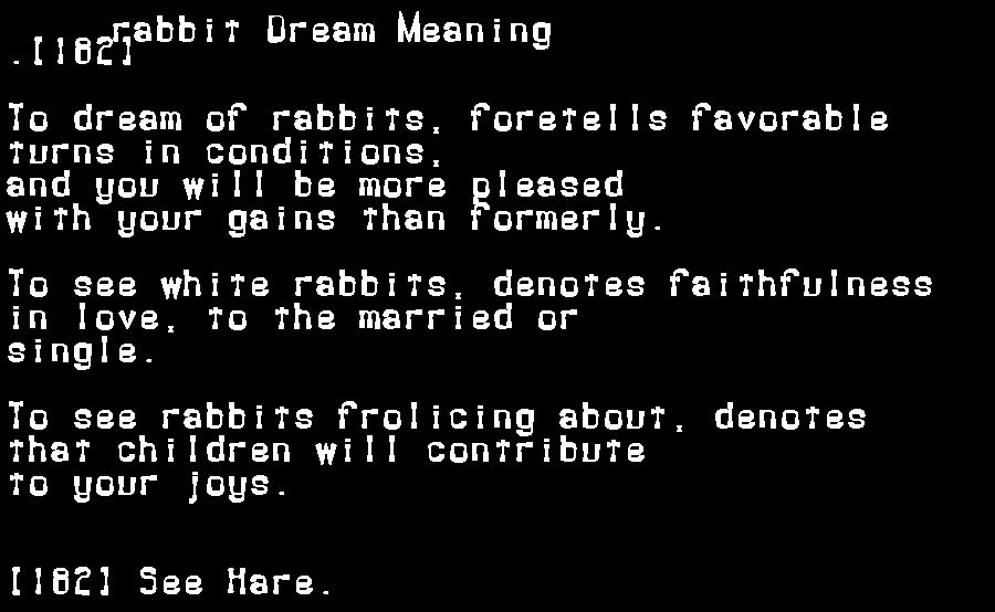 rabbit dream meaning