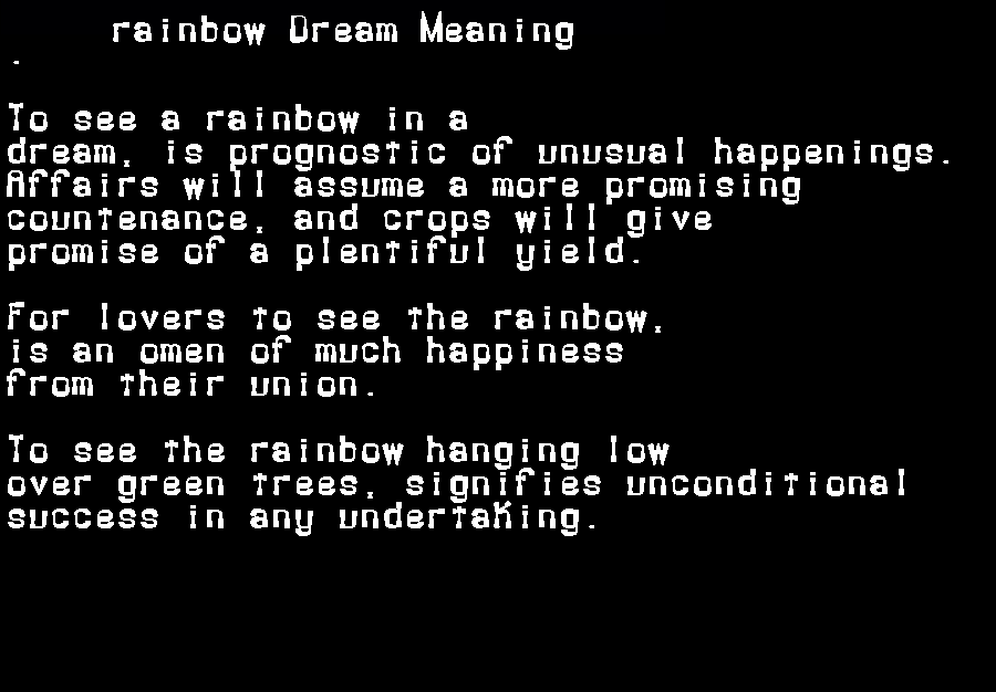 rainbow dream meaning