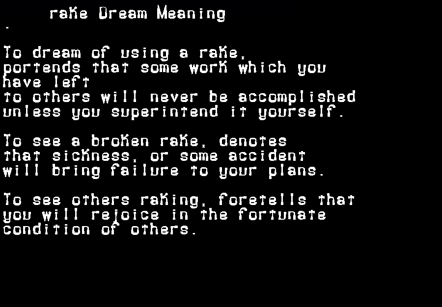rake dream meaning