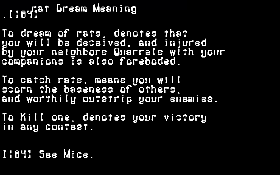 rat dream meaning