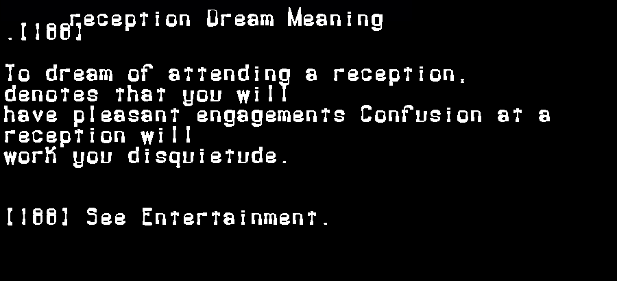 reception dream meaning