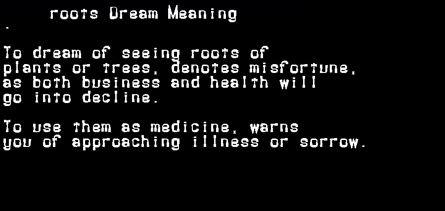 roots dream meaning