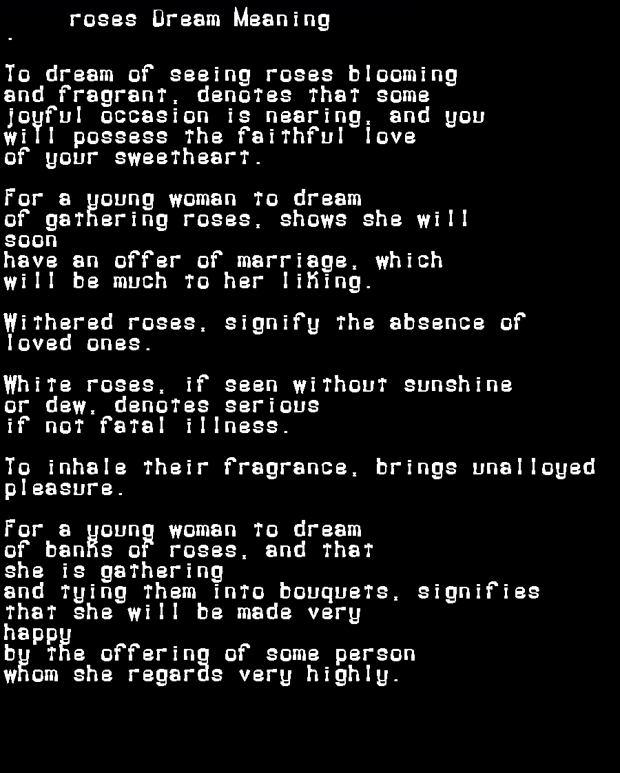 roses dream meaning
