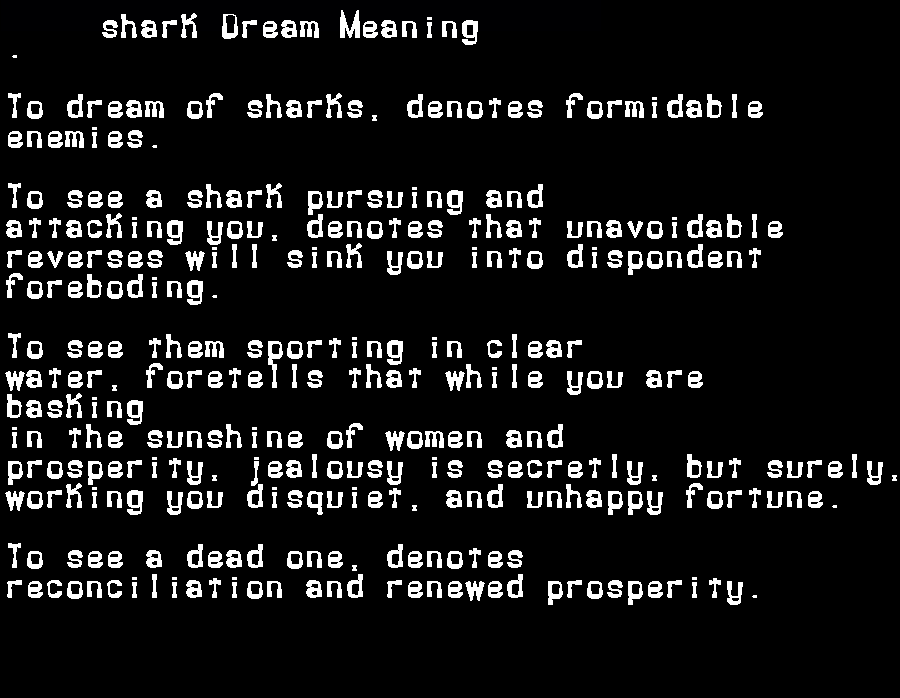 shark dream meaning