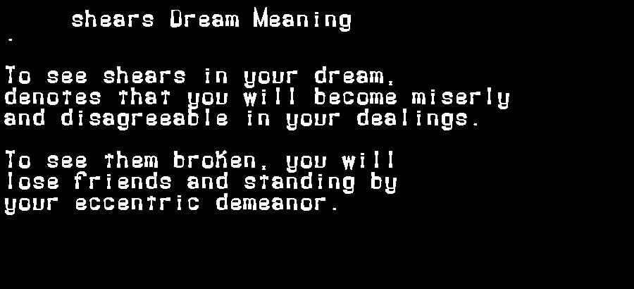 shears dream meaning