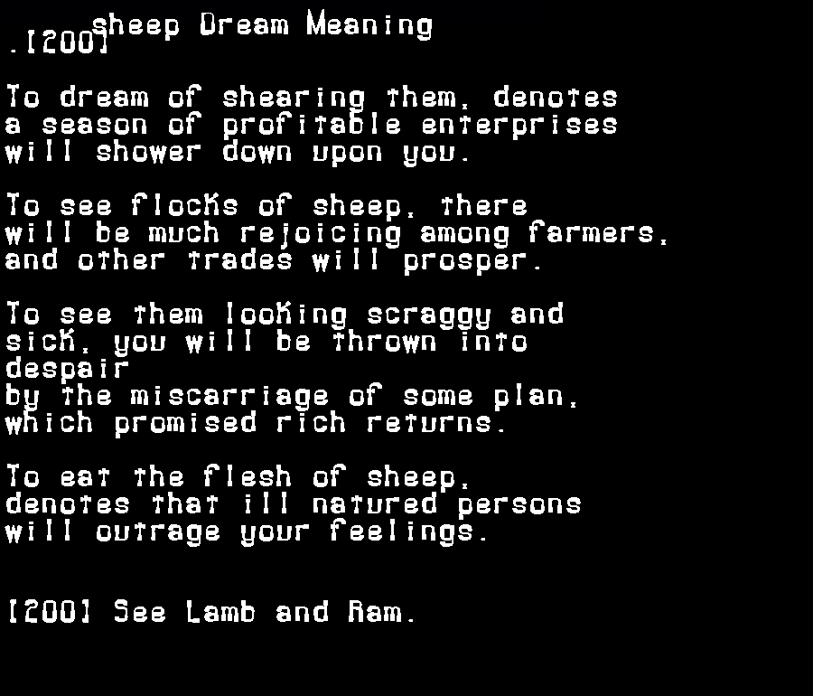 sheep dream meaning