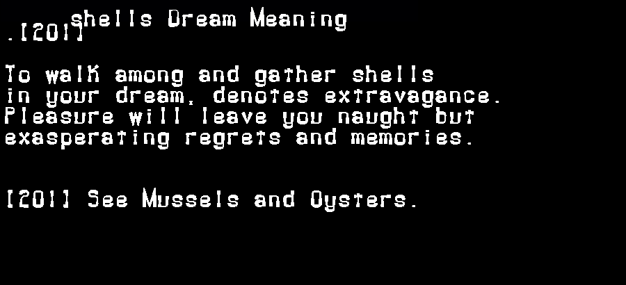 shells dream meaning