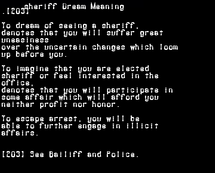 sheriff dream meaning