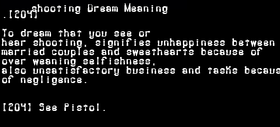shooting dream meaning