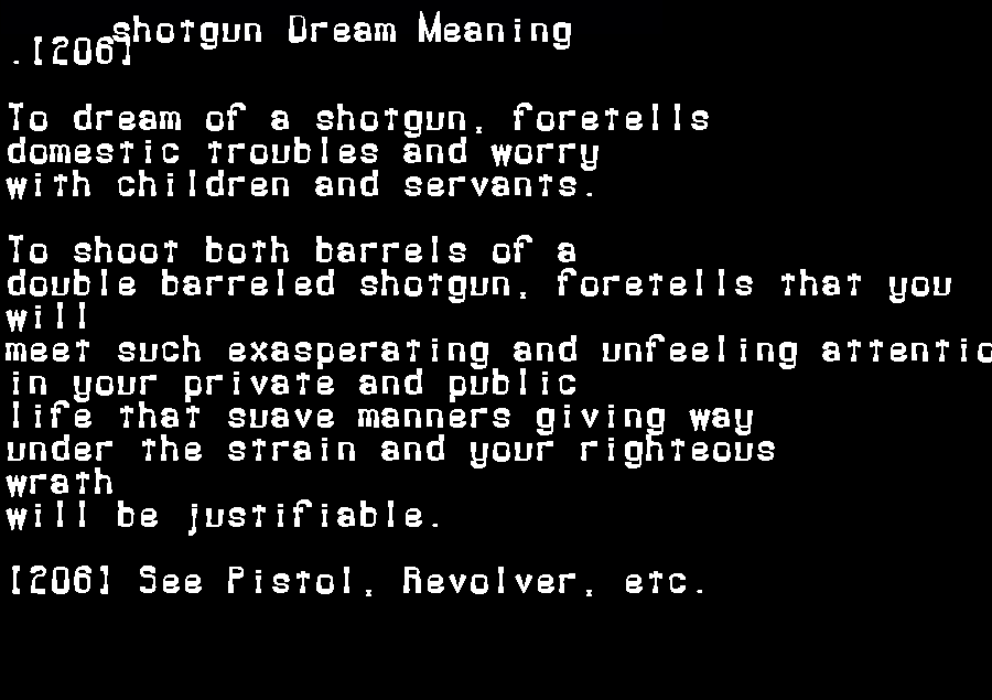 shotgun dream meaning
