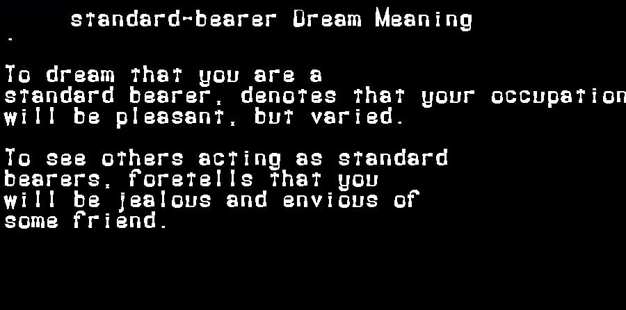 standard-bearer dream meaning