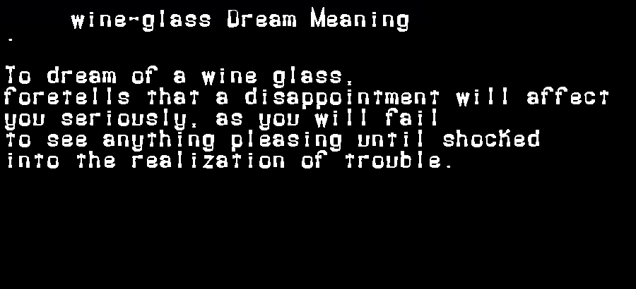 wine-glass dream meaning